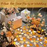 300Pcs Silk Rose Flower Petals Burnt Orange Artificial Flower Petals Fake Rose Petals For Wedding Flower Girl Basket Bridal Shower Aisle Runner Party Romantic Night Valentines Day Decoration
