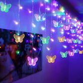 120 Led 20Ft Butterfly Curtain Fairy Lights Usb Pluged - 8 Modes Starry Twinkle Icicle String Lights With Remote Timer W