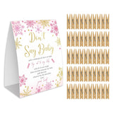 Don'T Say Baby Game,Christmas Baby Shower Game,50 Wooden Clothespins And One Sign, Christmas Baby Shower Decorations, Christmas Gender Reveal-Dsbb09