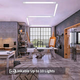 2 Pack 4FT Waterproof LED Tube Lights 36W 5000K Plug and Play Linkable Shop Lights with Switch Cord
