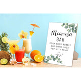 Mom-Osa Bar Greenery Eucalyptus Baby Shower Sign,Wooden Game Sign With Stand,Baby Shower Decoration,Baby Shower Welcome Sign,Bar Decoration,Party Favors Supplies,Gender Reveal Decoration Ideas-18