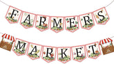 Farmers Market Birthday Party Banner, Vegetable Farmer'S Party Decorations For Kids Produce Stand Baby Shower Farmer'S Market Photo Backdrop