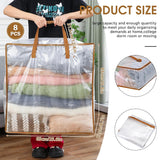 8 Pcs Clear Wreath Storage Bags Christmas Decoration Garland Container Door Garland Holiday Wreath Storage Holder With Handle And Zipper Heavy Duty Plastic Packing Totes(Camel)