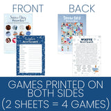 Winter Party Games - Word Search, Picture Hunt, Word Scramble, Picture Quiz - 4 Game Bundle, Winter Wonderland Party