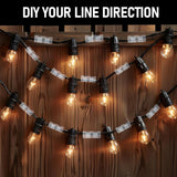Hooks For Outdoor String Lights Clips, 60Pcs Heavy Duty Cable Clips Waterproof Adhesive Strips For Hanging Christmas Light, Outside Uv-Resistant Clear Sticky Cord Holders Rope Organizer