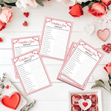 Valentines Think Fast Game Cards - Valentine'S Day Party Ice Breaker Game Party Favors - 25 Pcs Valentine'S Day Activity Group Card For Friends Family Colleague -A03