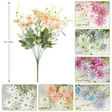 6 Bundles Wildflowers Fake Daisy Outdoor Artificial Flowers Uv Resistant Silk Wild Flower Bouquets Bulk Faux Plants Plastic Greenery For Decoration Vase Floral Spring Home Decor
