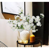 2Pcs Artificial Cherry Blossom Flower Bulk Plum White Silk Peach Flowers Cherry Blossom Branches With Leaves For Spring Summer Decor Home Wedding Party Table Centerpieces