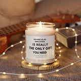 -Funny Boss Gifts- 9Oz Natural Soy Wax Candle,Appreciation Gift For Boss, Manager, Employer, Work Team, Office, Christmas, Birthday, Holiday Gift