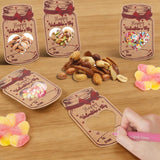 60 Pcs Valentines Day Cards, Diy Hollowed Out Heart Mason Jar Card, Romantic Love Note For Lover, Couple, Friends, Family, Classroom Gift Exchange