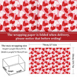12 Sheet Valentine'S Day Love Heart Wrapping Paper Wedding Gift Wrap Paper Folded Flat Red Pink White Diy Craft Art Paper For Birthday Wedding Party Supplies, 19.7 X 27.6 Inch