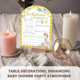 Floral Baby Predictions And Advice Cards - 30Pcs Duck Gender Reveal Games For Guests, 5 X 7 In Baby Shower Activities For Guests, Gender Neutral Decor Table Decorations For New Parents-Yellow
