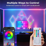 50FT RGB LED Neon Rope Lights App & Remote Control Music Sync IP67 Waterproof Strip Lights