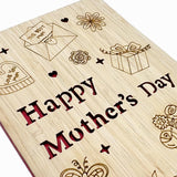 Mothers Day Cards,Handmade Greeting Cards,Wooden Thankyou Card,Wooden Birthday Card,Mothers Day For Mom