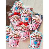 Valentines Day Cards For Kids-Valentines Popcorn Stickers, Cute Kids Poppin' Valentine'S Day, School Class Party Favor Treat, Boys, Girls, Preschool Valentine Card (24Pcs)