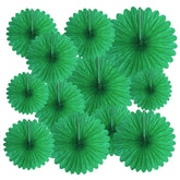20 Pcs Green Hanging Paper Fan, Hanging Honeycomb Round Paper Fans For Weddings, Birthdays, Christmas, Baby Showers, Classroom, Events Ceiling Party Supplies Decorations