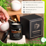 Baseball Gifts - Funny Scented Candle & Keychain For Men & Women