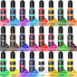 Epoxy Resin Pigment - 24 Color Liquid Colorant, Highly Concentrated Dye For Diy Jewelry Making, Paint, Craft - 0.35Oz/10Ml Each