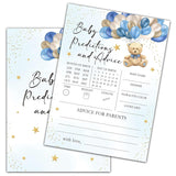 Bear Balloon Baby Shower Game, Baby Predictions And Advice Cards Party Game, Twinkle Little Star Theme Gender Reveal Party Games, Baby Shower Party Activities & Decorations -30 Game Cards(10)