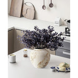 Fake Fall Flowers Artificial For Decoration Faux Indoor Real Touch Silk Babys Breath Floral Stems Home Boho Centerpieces Tables Vase Decor Dust Blue 12Pcs
