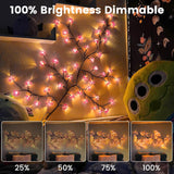 Led Tree Branch Lights For Wall 3.94 Ft 48Leds Cherry Blossom Lights With Remote And 8 Lighting Modes Cherry Blossom Gar