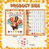 52Pcs Thanksgiving Games For Family Party Adults Groups Activities, Thanksgiving Friendsgiving Games Trivia Word Search Turkey Dice Game Card Set Fall Harvest Party Supplies