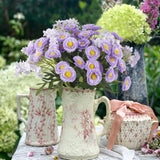 3 Pcs Artificial Daisy Flowers For Outdoors Summer Spring Decor Purple Silk Flowers Wildflowers Uv Resistant Faux Daisies Flowers For Planter Pots Home Indoor Table Centerpiece Vase Window Box
