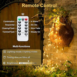 2 Pack Battery Operated Fairy Lights 132FT 400 LED Warm White String Lights with Remote Twinkle Lights for Bedroom Classroom Dorm Tree Indoor Outdoor Decor