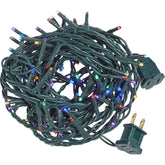 100 Led Christmas Lights Indoor Outdoor, 17.5Ft Mini Multi Color Christmas Lights On Green Wire For Xmas Décor