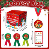 57 Pcs Christmas Decorating Contest Kit Includes 1 Voting Box 50 Ballot Cards 3 Christmas Decorating Ribbons And 3 Award Medals For Xmas Holiday Party Trophy Supplies