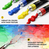 Oil Paint, 40Pcs (18Ml/0.6Oz), Rich Pigments, Vibrant, Non Toxic Paints For Professional Artist, Hobby Painters & Kids, Ideal For Canvas Painting, Packaged In Exquisite Box For Gift