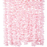 10 Pack 6.5 Feet / 78 Inch Wisteria Artificial Fake Hanging Flowers Silk Vine Ratta Plants Leaf Garland For Home Wedding Party Garden Outdoor Greenery Wall Decoration Pink