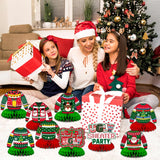 Christmas Ugly Sweater Party Decorations Honeycomb Centerpiece,9Pcs Ugly Sweater Centerpieces For Tables,3D Xmas Table Topper Xmas Table Centerpieces For Merry Christmas Holidays Decoration