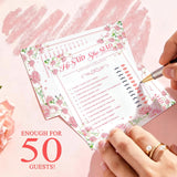 Bridal Shower Games-He Said She Said,Wedding Shower Games,50 Cards,Thick Paper