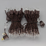 150 Led Warm White Christmas Lights On Brown Wire, 50 Feet Xmas Tree Lights, Ul Certified For Outdoor Indoor