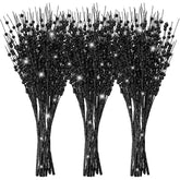 12 Pieces Christmas Artificial Glitter Berry Stems 15.7 Holly Berry Picks Ornaments Fake Christmas Tree Pick Sticks Decorations Glitter Twig Branches Gift For Vase Home Wedding Holiday (Black)