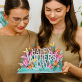 3D Pop Up Mothers Day Card, Happy Mothers Day, For Mom, Wife - 5" X 7" Cover - Includes Envelope And Note Tag