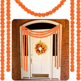 5 Pcs 5 Ft Marigold Garland Diwali Decoration Day Of The Dead Artificial Marigold Flowers Garland For Wedding Dia De Los Muertos Wedding Decoration(Orange)