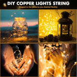Fairy Lights 33Ft 100 Led Fairy String Lights Battery Operated With Remote, 8 Modes Outdoor Waterproof Led Twinkle Light