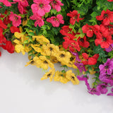 Artificial Flowers For Indoor & Outdoor Decoration - 12 Bundles Faux Daisies With Eucalyptus Leaves Fake Greenery For Garden, Home, Porch, Patio, Boxwood