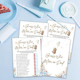 Baby Shower Games, Who Mommy Or Daddy Game, Bear Themed Blue Baby Shower Games Card For 25 Players, Gender Neutral Party Ideas Favors, Boys Party Decorations Supplies-A03