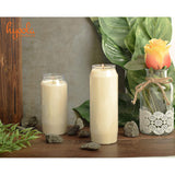 9 Day Prayer Candles 7" Tall Pillar Candles For Religious, Memorial, Party Decor, Vigil And Emergency Use - Vegetable Oil Wax In Plastic Jar Container, White (1 Pack)
