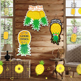 3 Pcs 12 Inch Summer Pineapple Door Sign Cruise Door Decoration Wooden Tropical Pineapple Hanging Signs Funny Wall Decor For Farmhouse Porch Home Summer Party Supplies