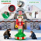 8Ft Christmas Inflatable Outdoor Decoration Inflatable Nutcracker Blow Up Nutcracker Decor With Lights For Yard Lawn Gar