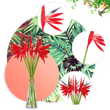 10 Pieces Bird Of Paradise Artificial Plant 22 Inch Hawaiian Tropical Flowers Faux Flowers Bouquet Large Elegant Green Plant For Home Garden Decoration Office Wedding Decor Supplies (Red)