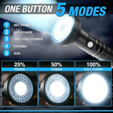 Taclight Max Rechargeable LED Flashlight High Lumen Ultra Bright Tactical Light for Camping Home and Emergencies