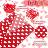 60 Sheets Love Heart Tissue Paper, 20X14 Inches Valentine'S Day Red White Heart Printed Wrapping Tissue Love Decorative Art Tissue For Wedding Anniversary Party Decor (Red)