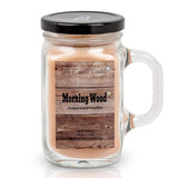 Morning Wood Cedarwood Vanilla Candle - Funny Candle Makes Great Gift For Him - Vanilla Scented Mason Jar Gag Candle - 10 Oz, 80 Hour Burn Time, Poured In Small Batches In Usa