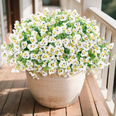 16 Bundles Artificial Pansy Flowers Outdoor Fake Plants For All Seasons, Uv Resistant Faux Flowers Silk Pansies With Eucalyptus Leaves For Planters Porch Yard Patio Balcony Home Decor