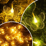 Butterfly String Lights, 150 Led 20.9Ft Butterfly Curtain Lights 8 Modes Usb Power With Remote Control Butterfly Decorat